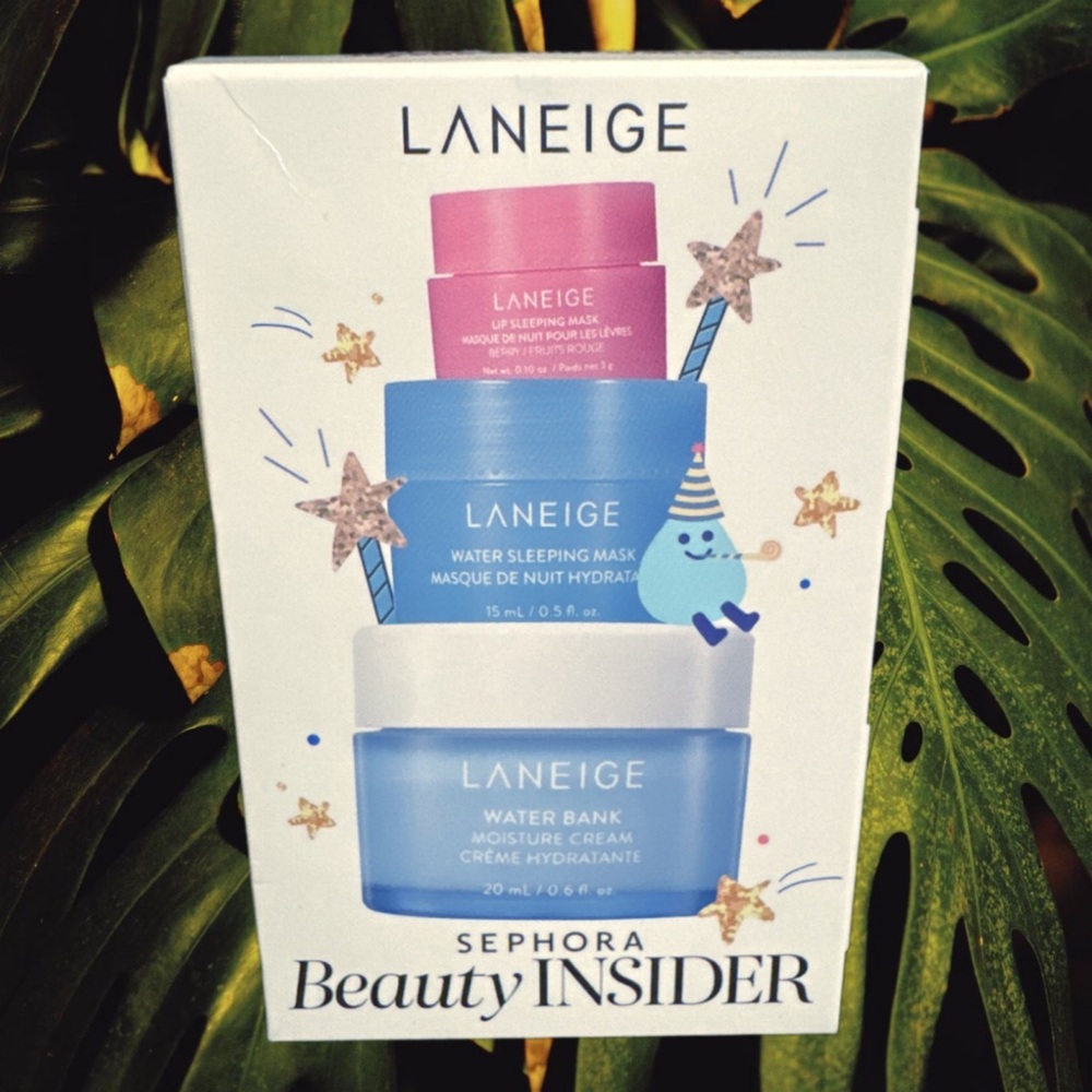 LANEIGE Sephora Beauty Insider 3-Piece Set Cream, Sleep Mask, Lip Mask NEW n BOX